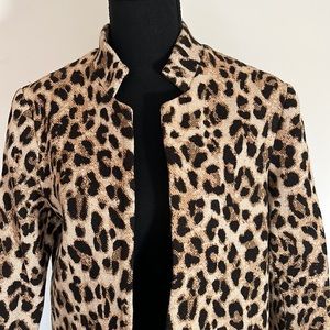 H&M animal print jacket, blk lining